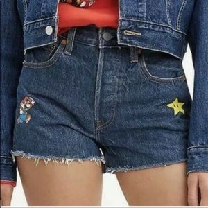 Levi’s x Nintendo Super Mario High Rise 501 Denim Shorts